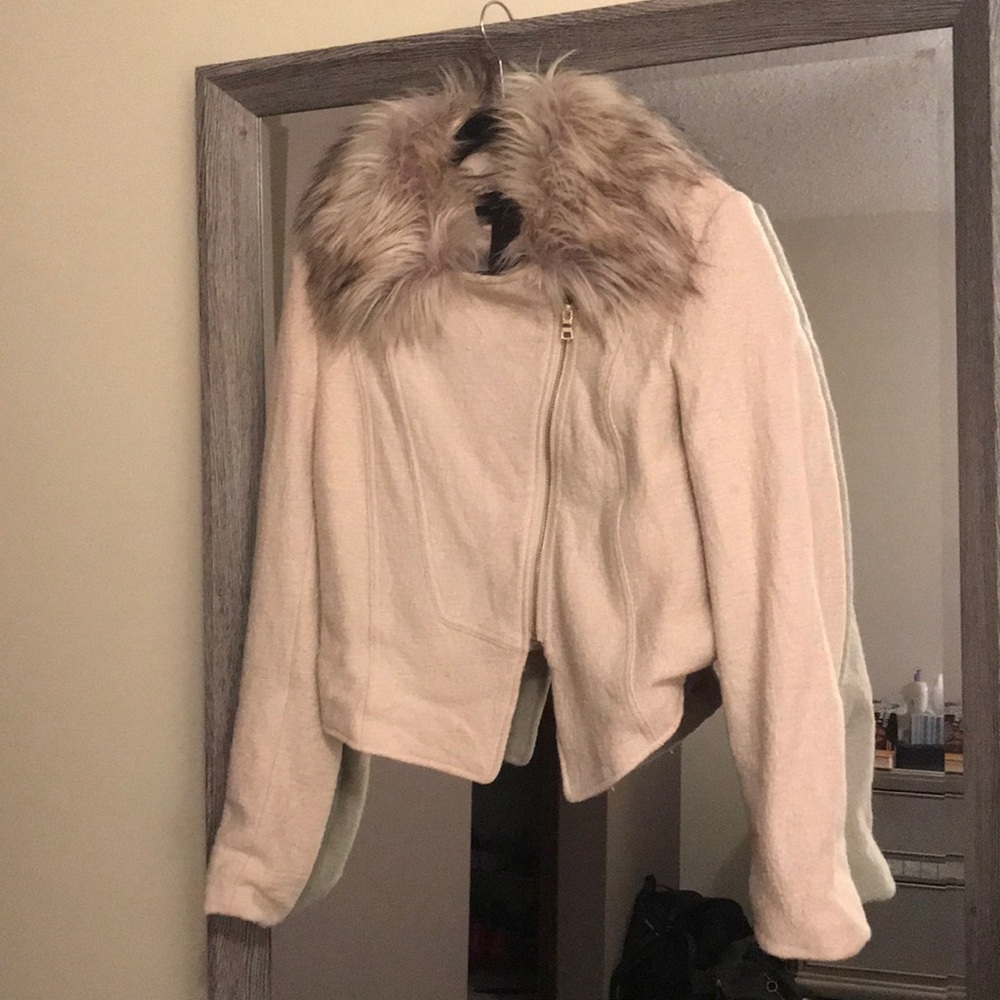 Ann Taylor coat with fur neck